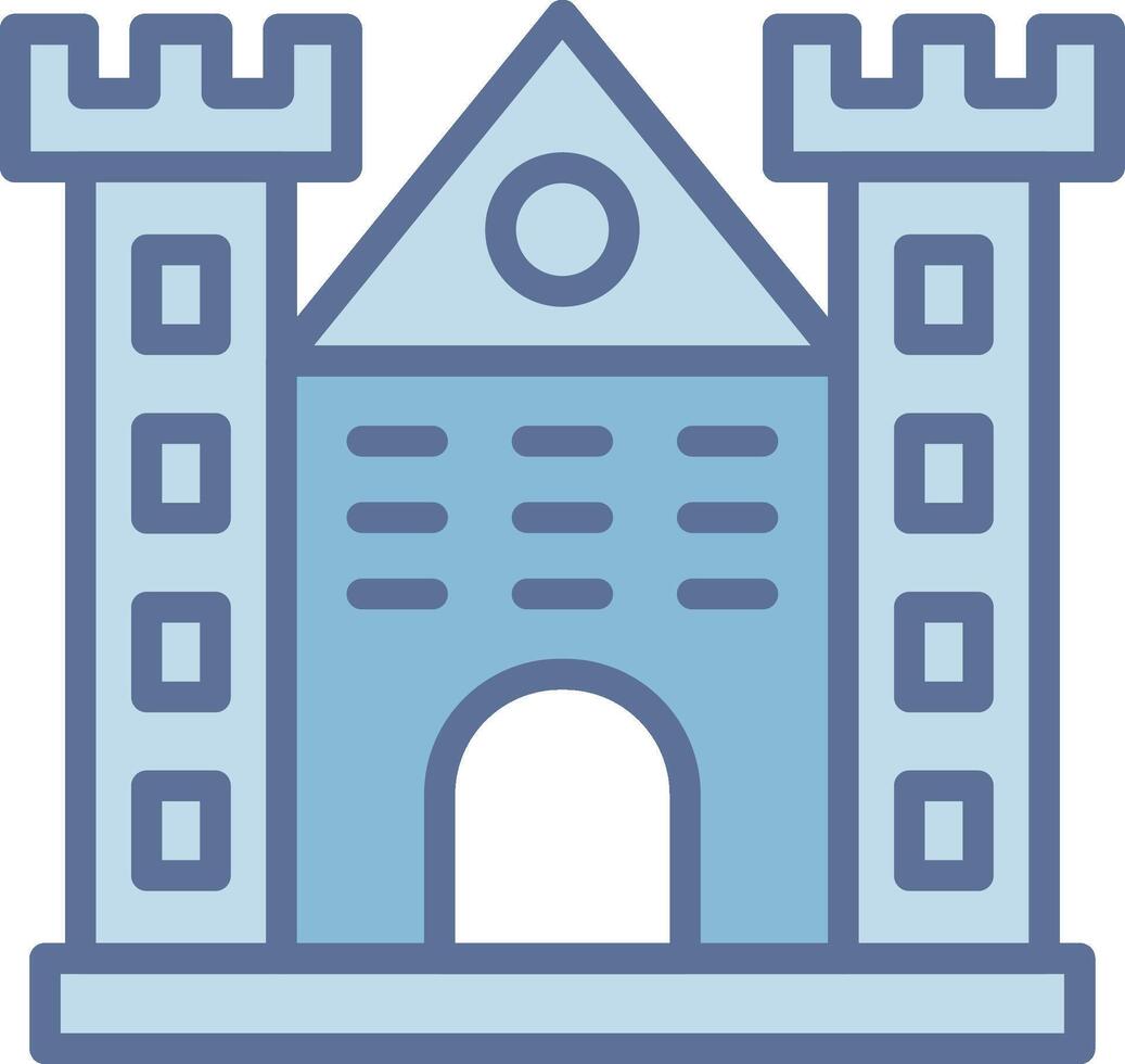 Bratislava Castle Thin Line Element Structure vector