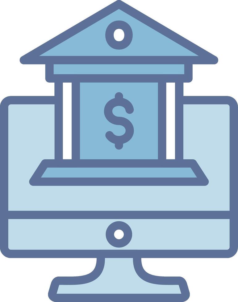 Mobile Banking Thin Line Element Structure vector