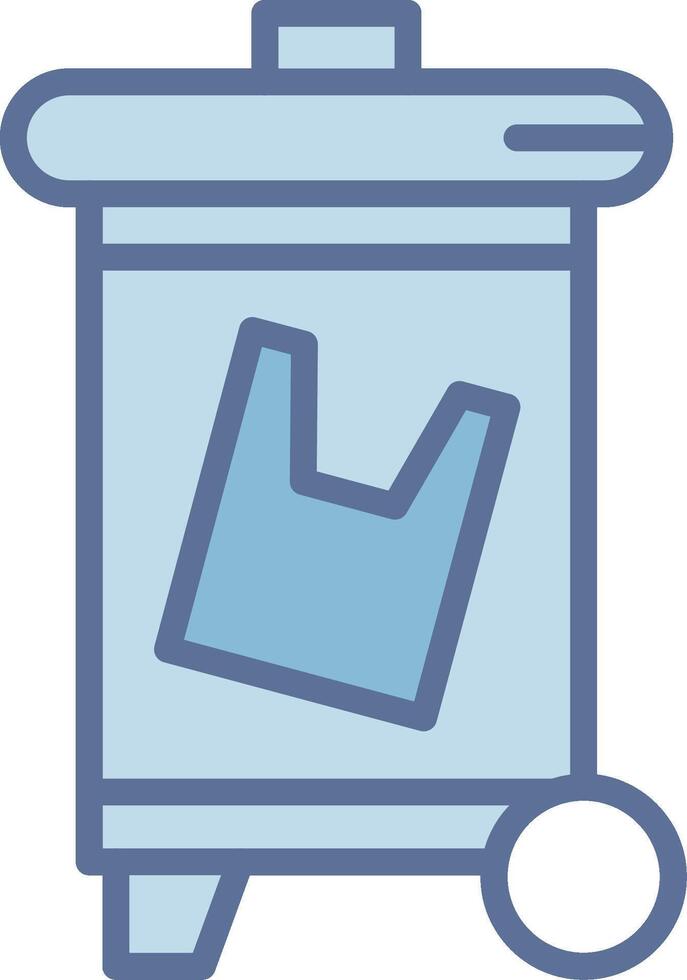 Trash Bin High Contrast Badge Design vector