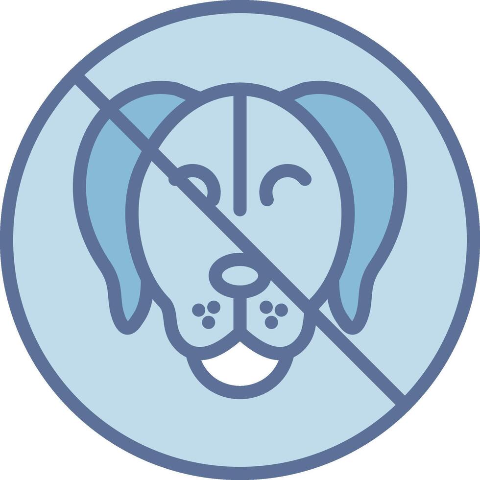 No Pets Color Enhanced Graphic Object vector