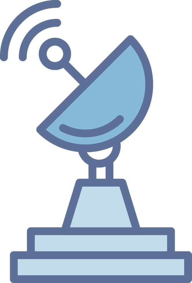 Satellite Dish Bright Flat Artwork Composition vector