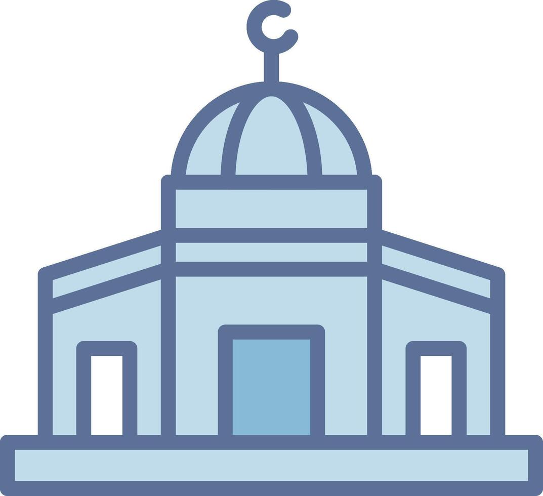 Al Aqsa Mosque Muted Tone Element Design vector