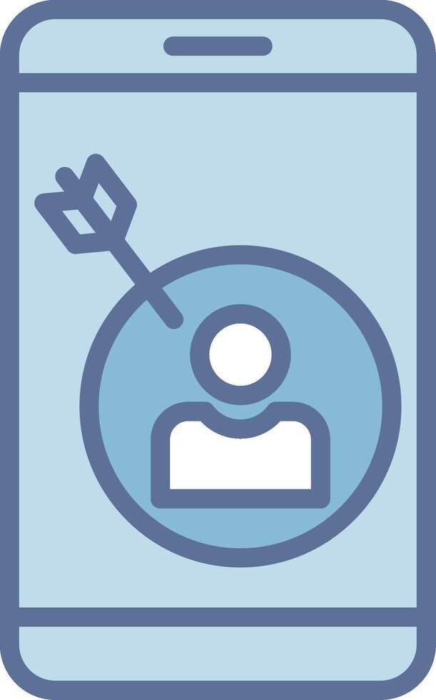Target Audience Stylized Flat Drawing Piece vector