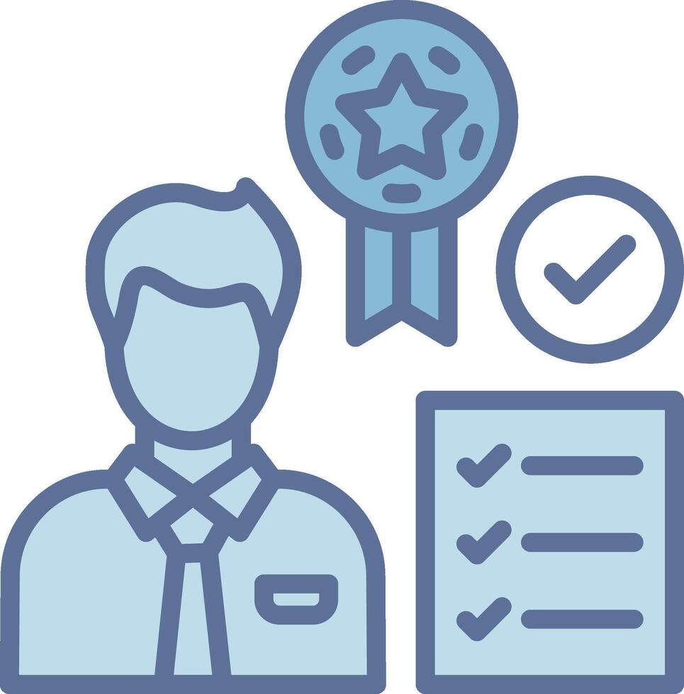 Employee Qualification Elegant Shape Symbol Design vector