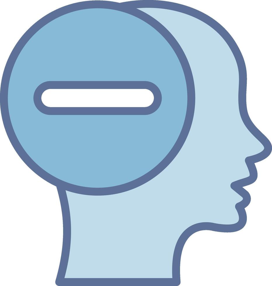 Negative Thinking Stylish UX Piece Symbol vector