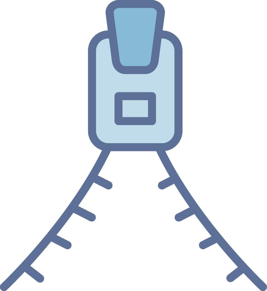 Zipper Iconic Line Form Structure vector