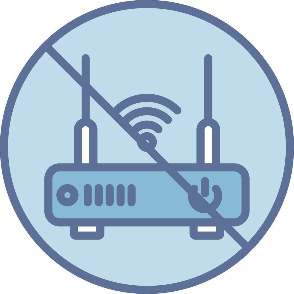 No Router Sharp Line Mark Symbol vector