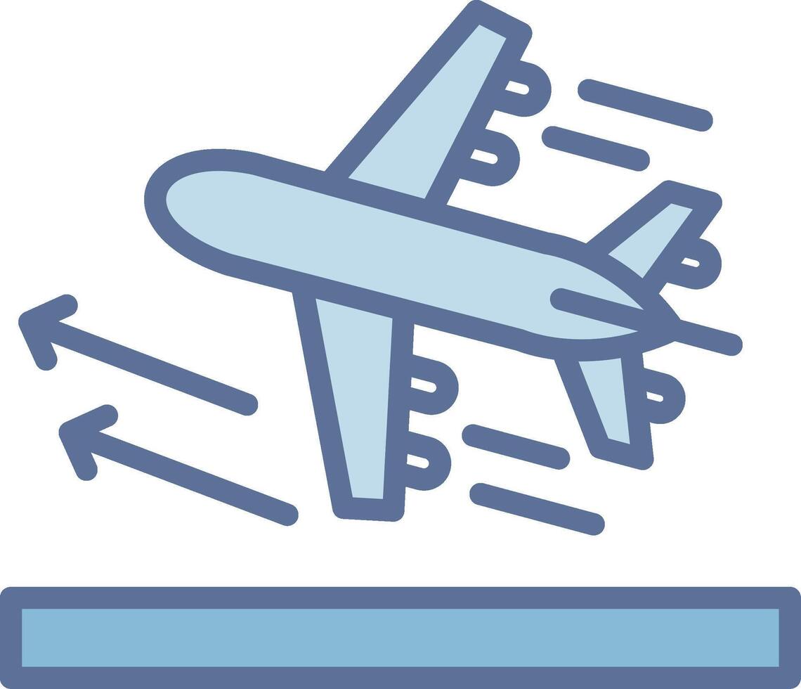 Taking off Color Stroke Symbol Graphic vector