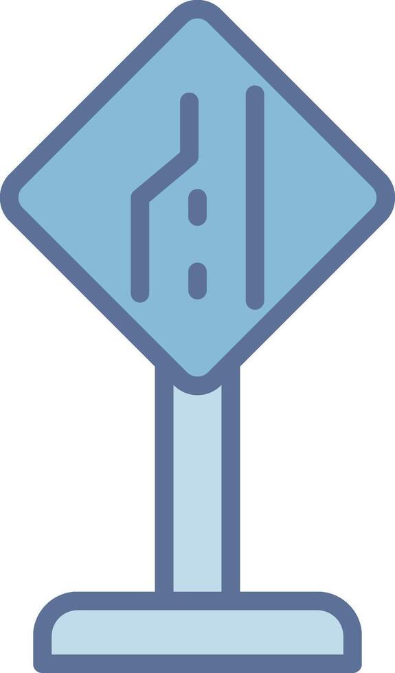 End Of Additional Lane Flat UI Form Design vector