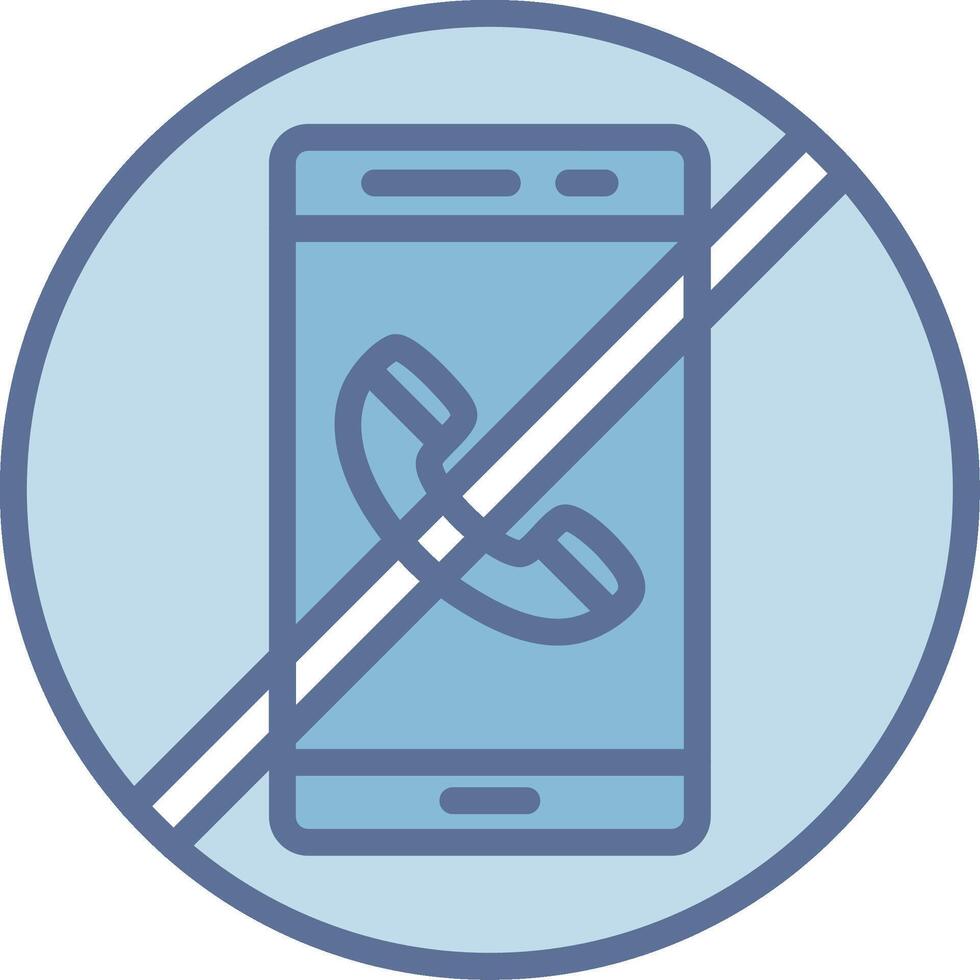 No Phone Elegant Shape Symbol Design vector
