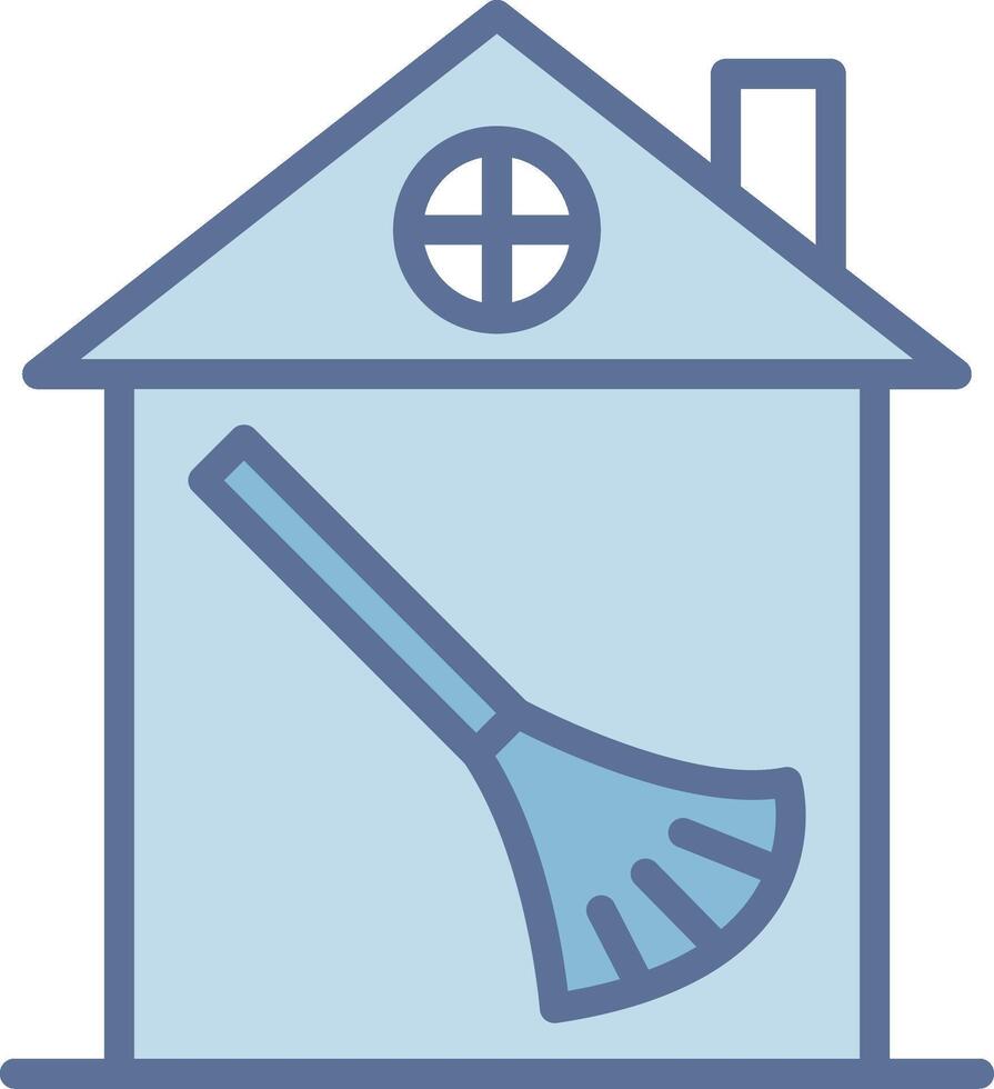 House Cleaning Soft Outline Graphic Shape vector
