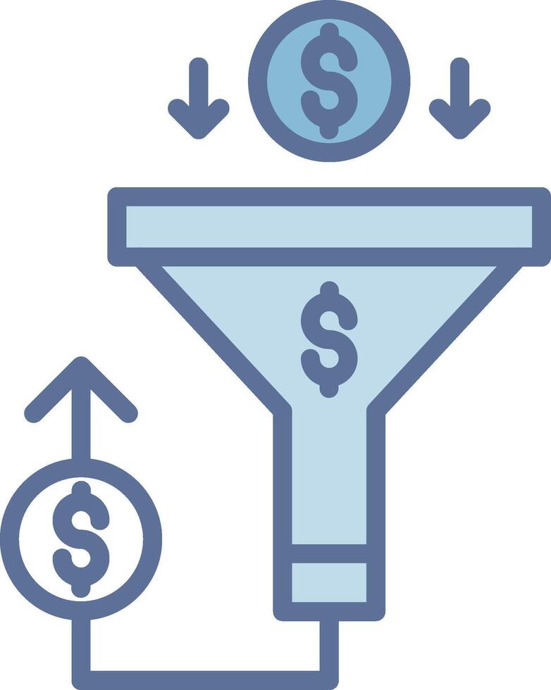 Sales PipeLine Two Colour Subtle UI Graphic Form vector