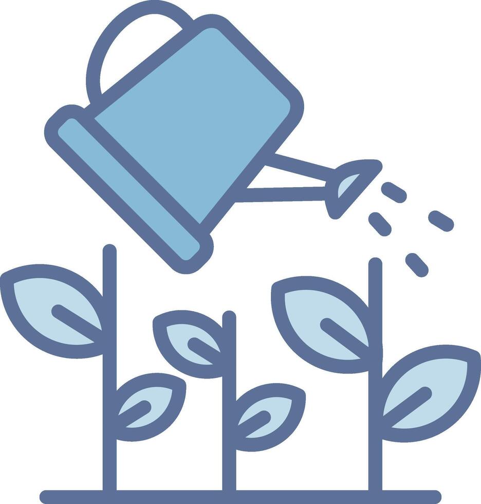 Watering Plants Modern Color Symbol Shape vector