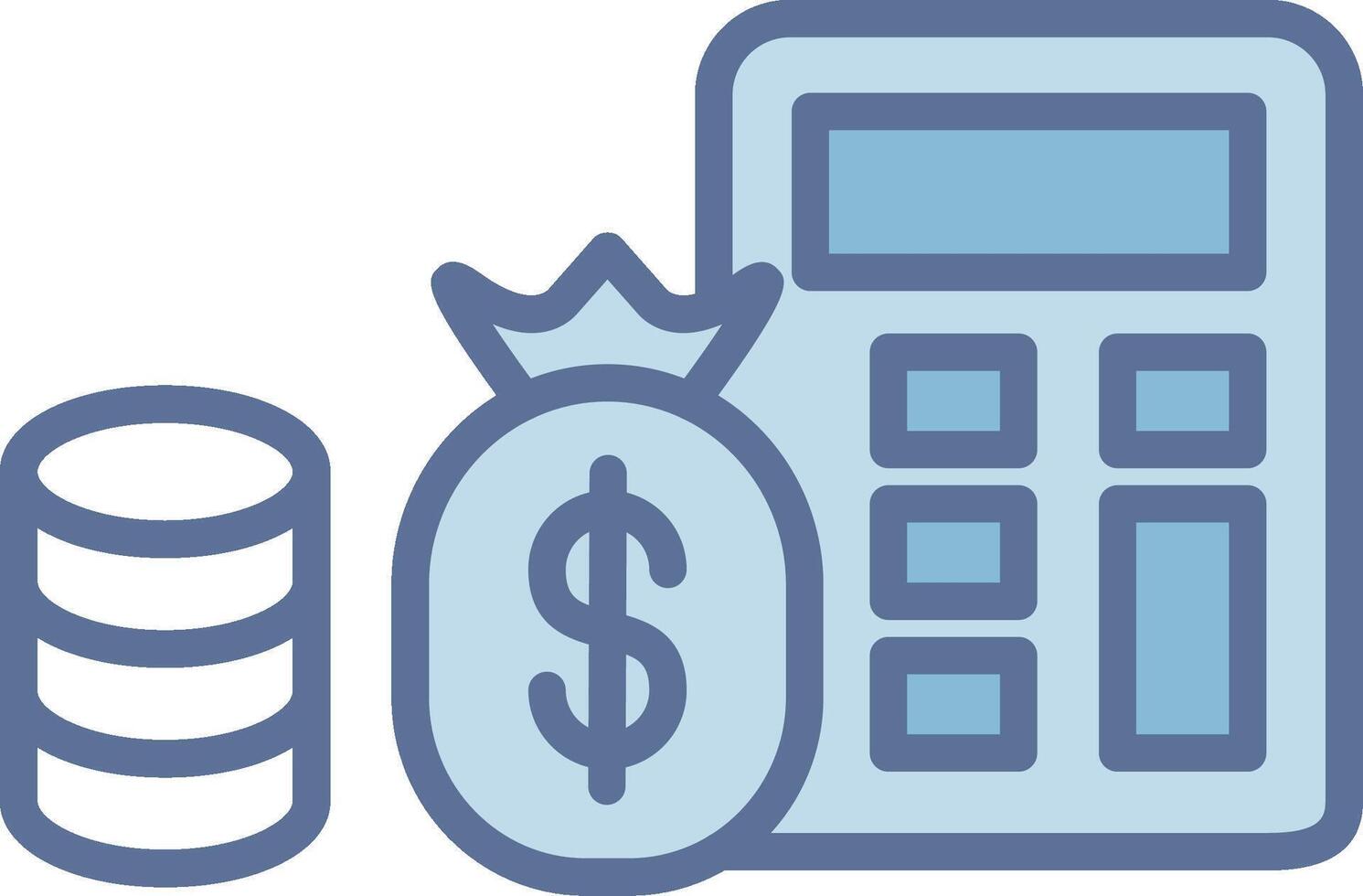 Accounting Crisp Outline Artwork Layout vector