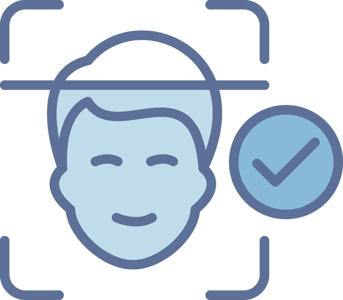 Face Id Pixel Grid Artwork Design vector
