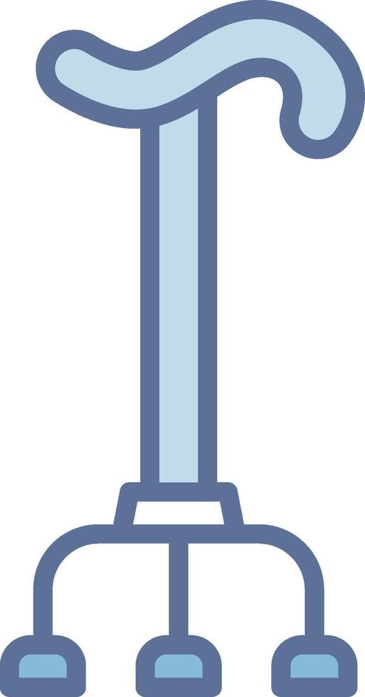 Walking Stick 3D Interface Shape Design vector