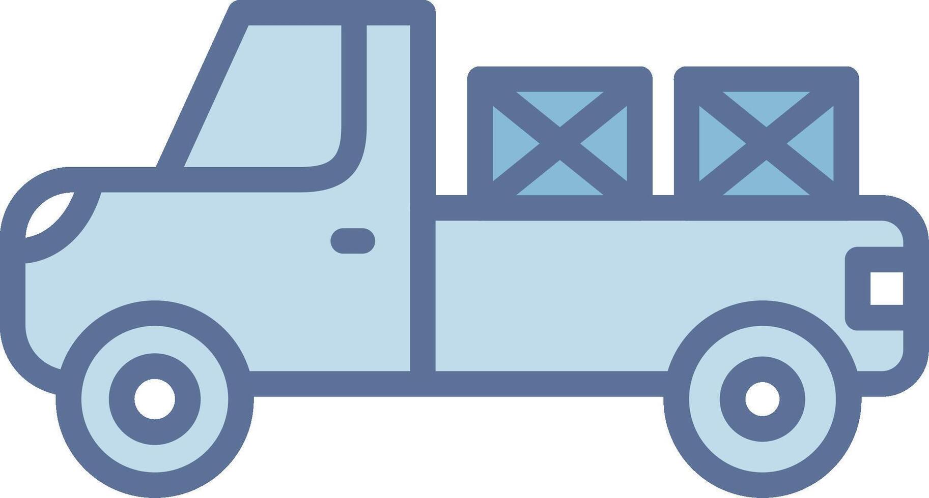Pick Up Truck Gradient Style Element Layout vector
