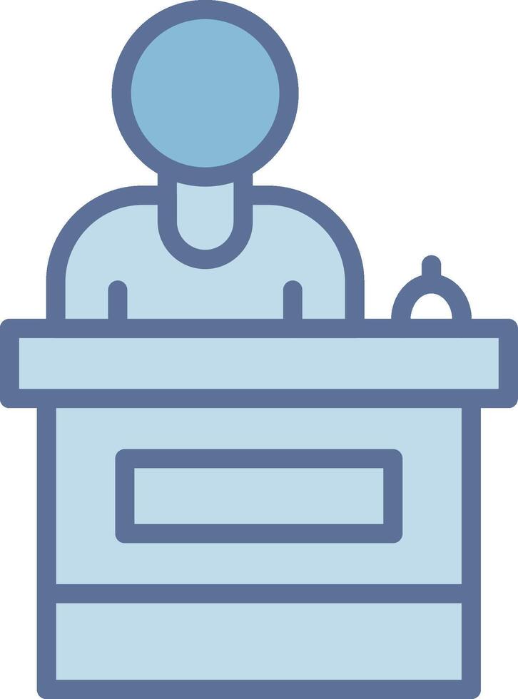 Receptionist Flat Symbol Design vector