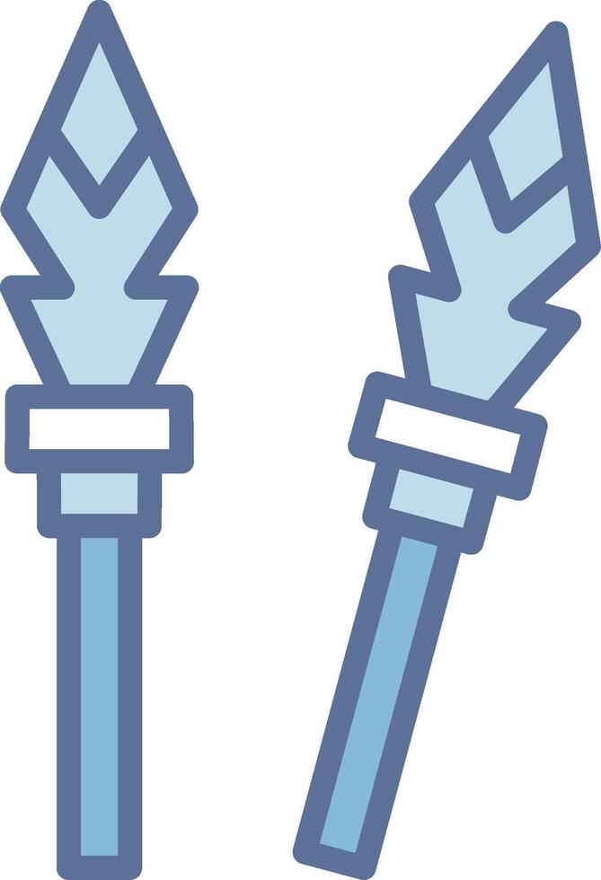 Spear Hand-Drawn Sketch Symbol Art vector