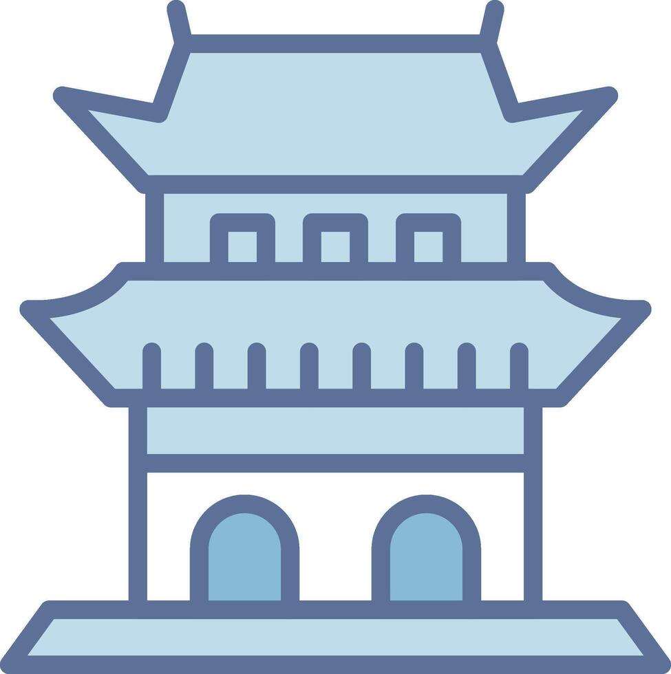 Ming Tomb Modern Shape Graphic Sketch vector