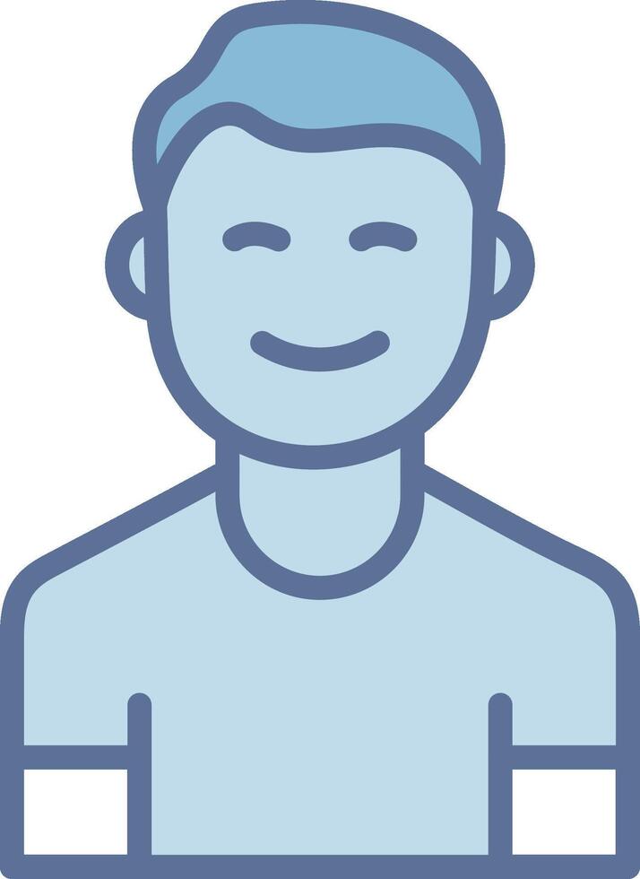Man UX Focused Shape Symbol vector