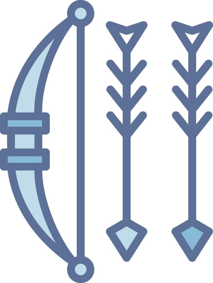 Bow And Arrow Bold Outline Badge Artwork vector