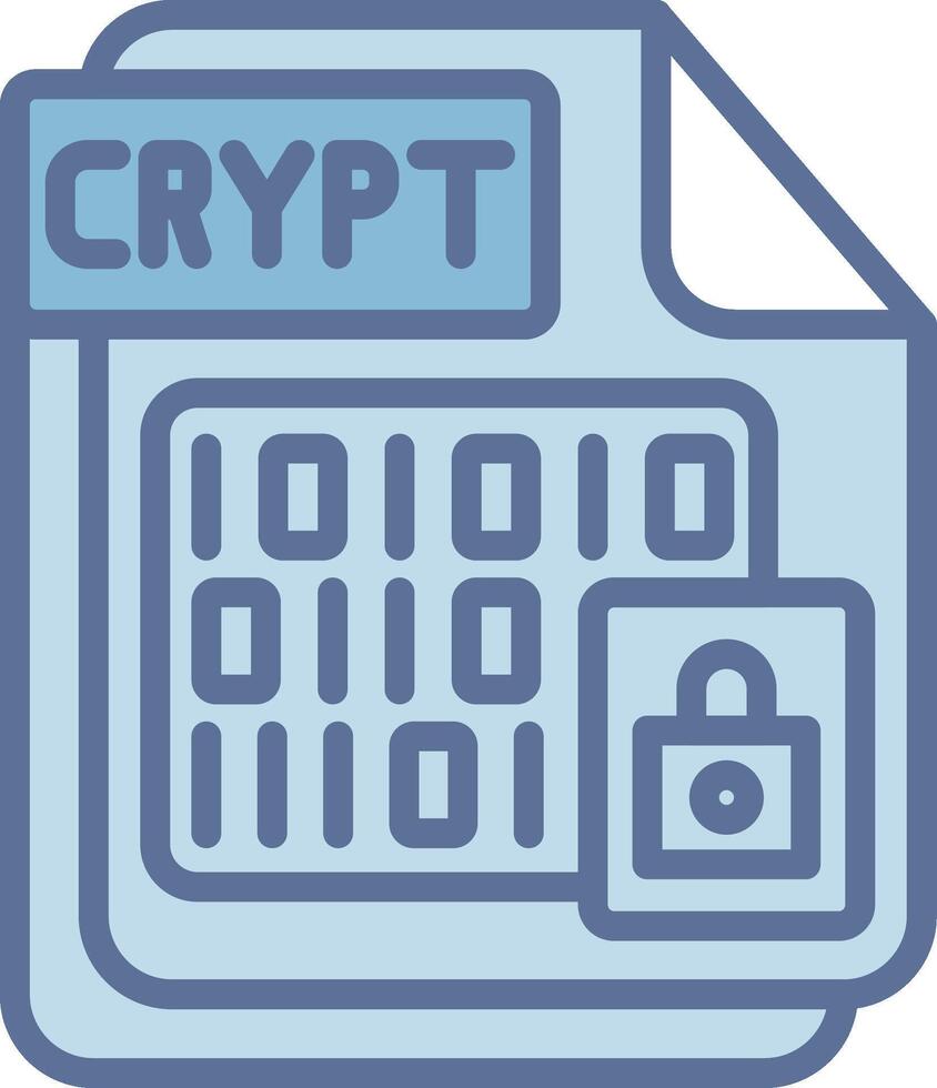 CRYPT Simplified Line Mark Illustration vector