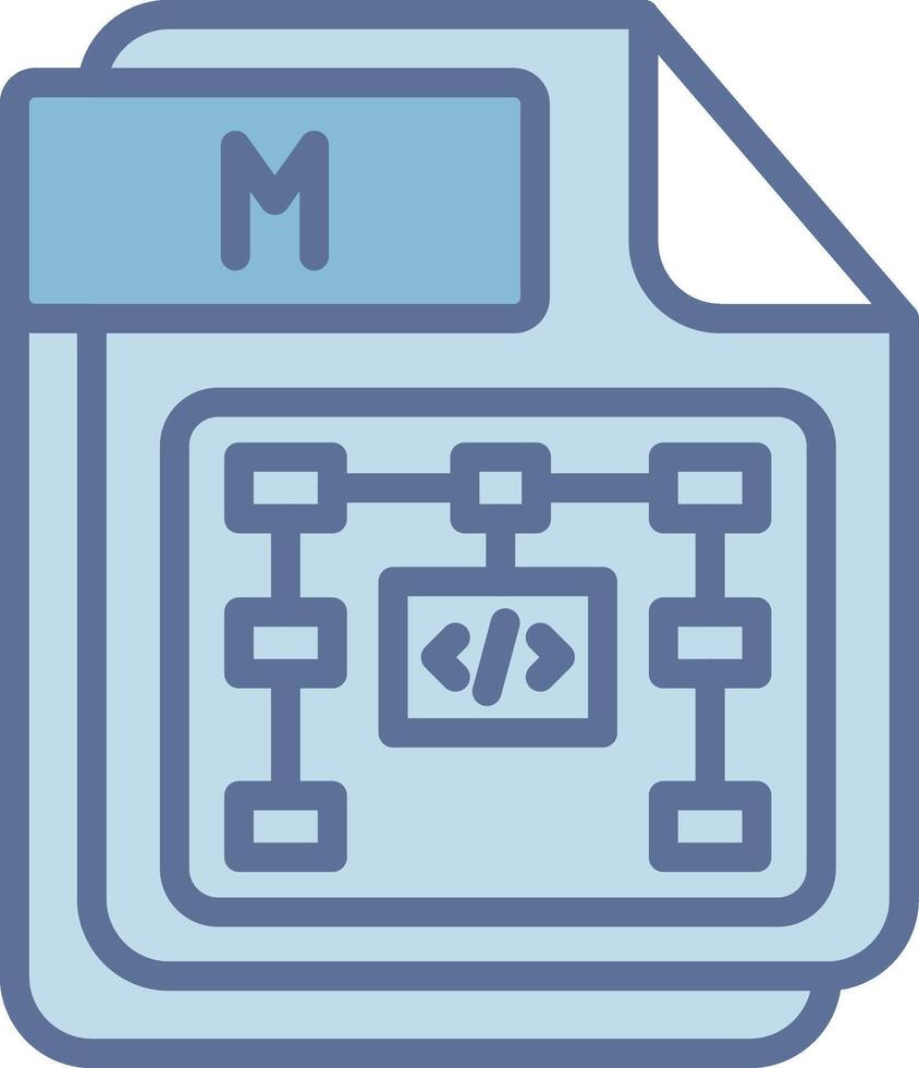 M Bold Outline Badge Artwork vector
