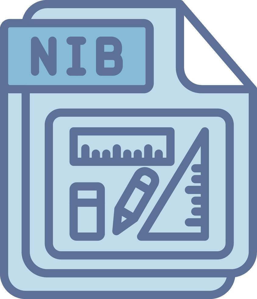 NIB Vibrant Visual Object Graphic vector