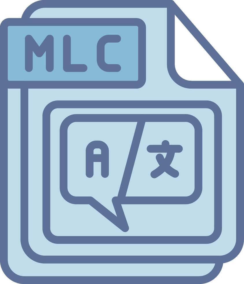 MLC Color Stroke Symbol Graphic vector