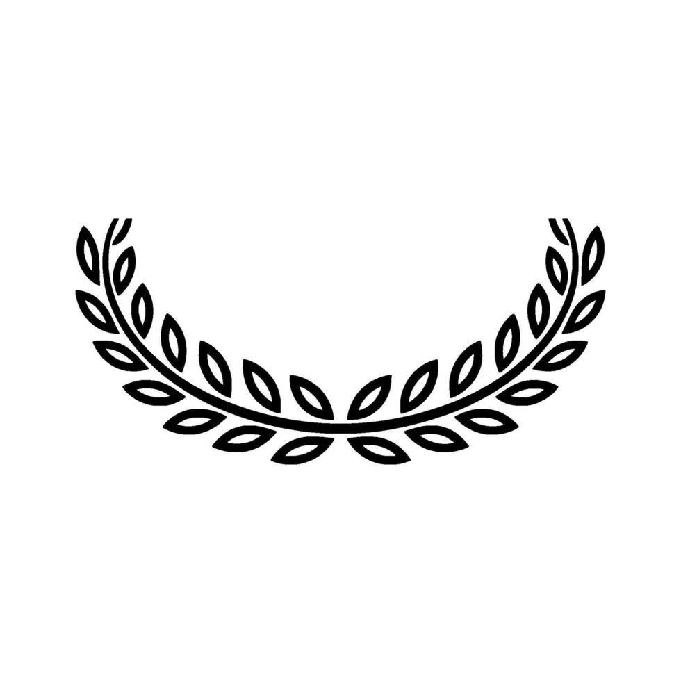 Minimalist Laurel Wreath on Light Gray Background vector