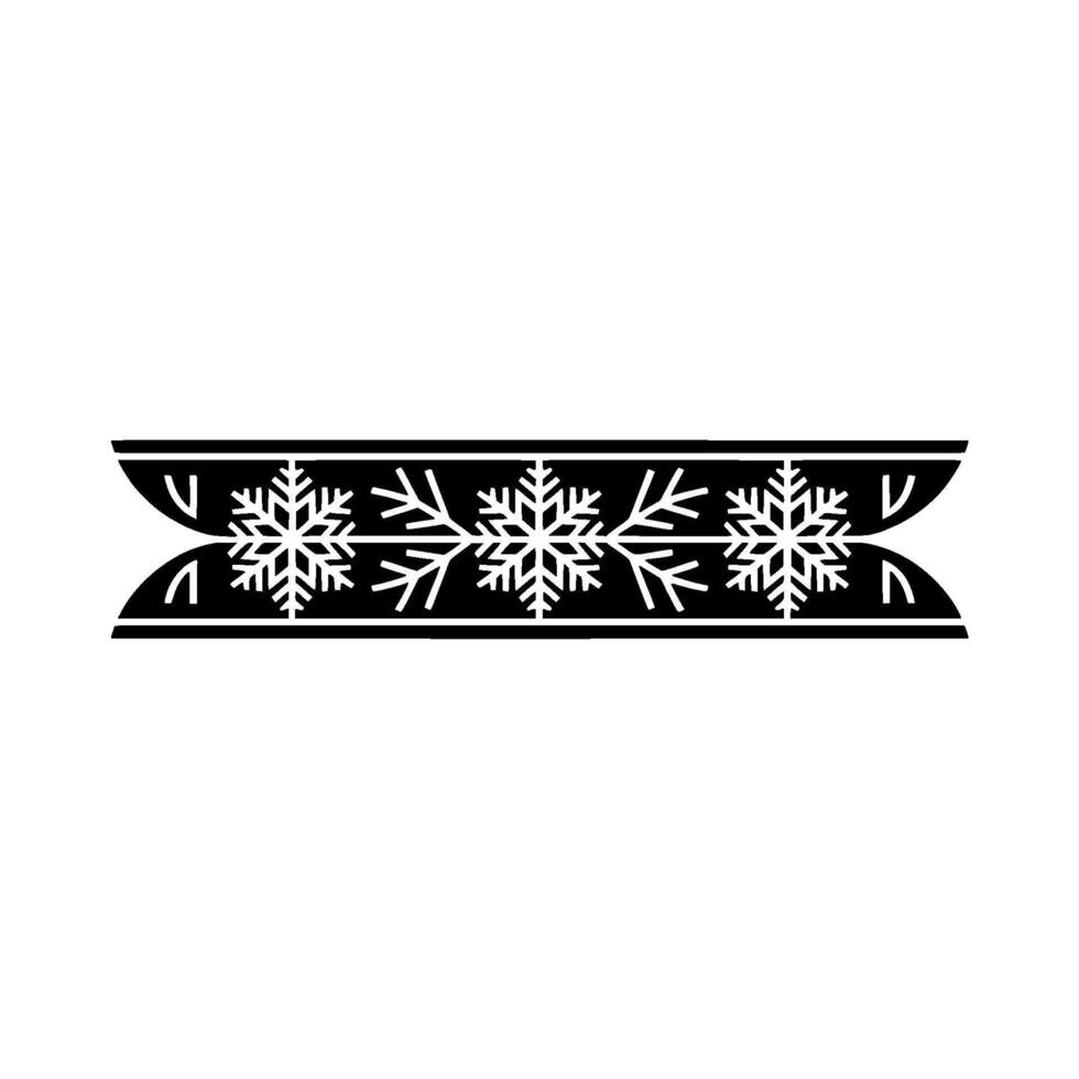 Minimalist Snowflake Banner Element - Christmas Decoration vector