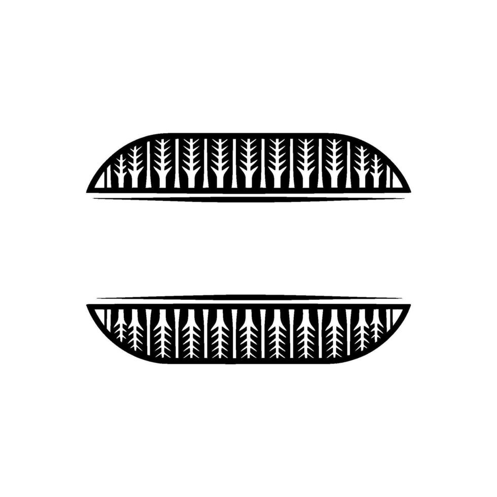 Abstract Forest Composition Geometric Black White vector