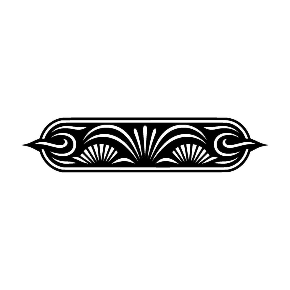 Elegant Black Ornamental Border Element - Art Deco vector