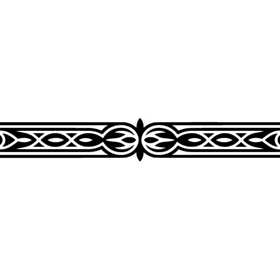 Elegant Black Border Element, Illustration, Decorative Pattern vector
