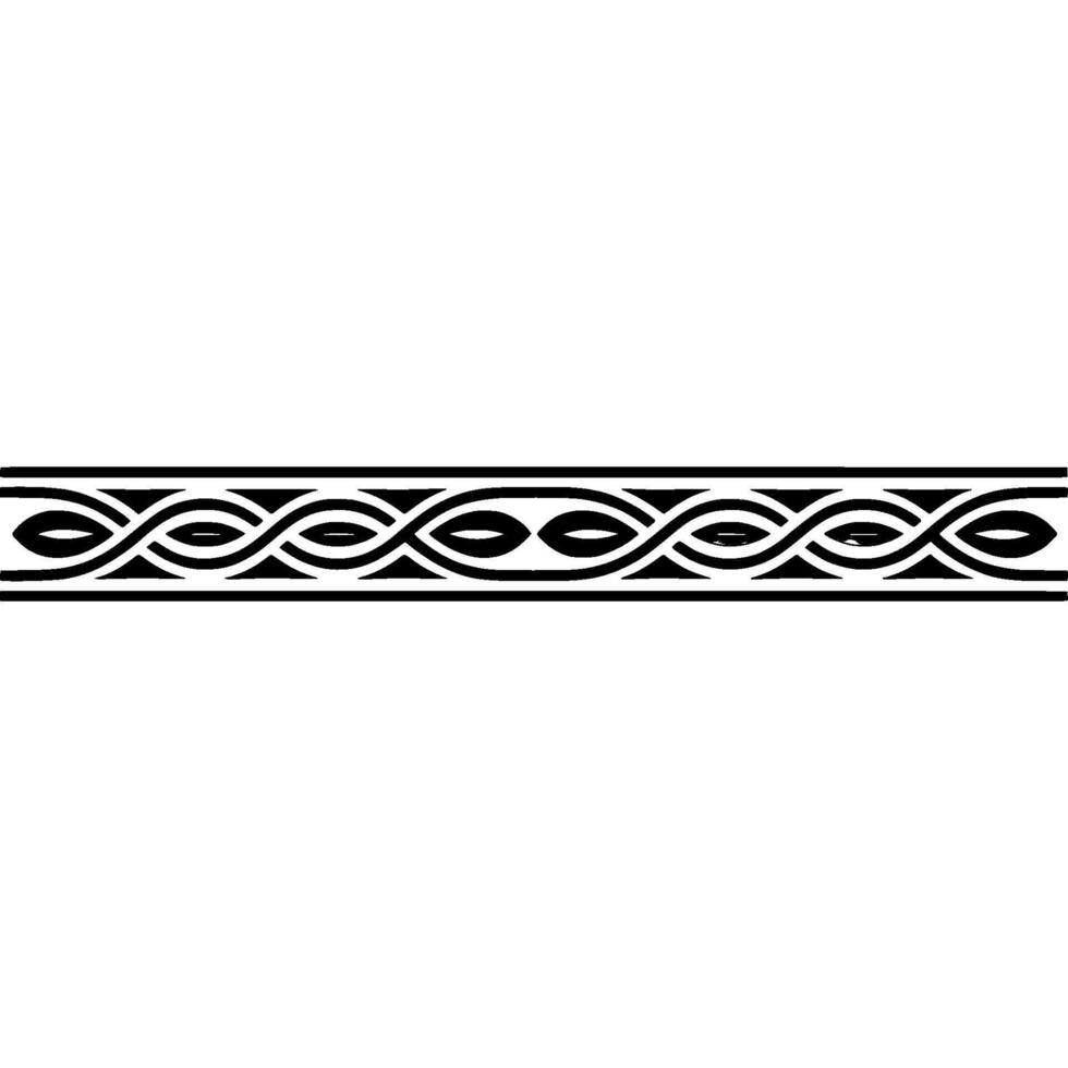 Abstract Celtic Knot Border on White Background vector