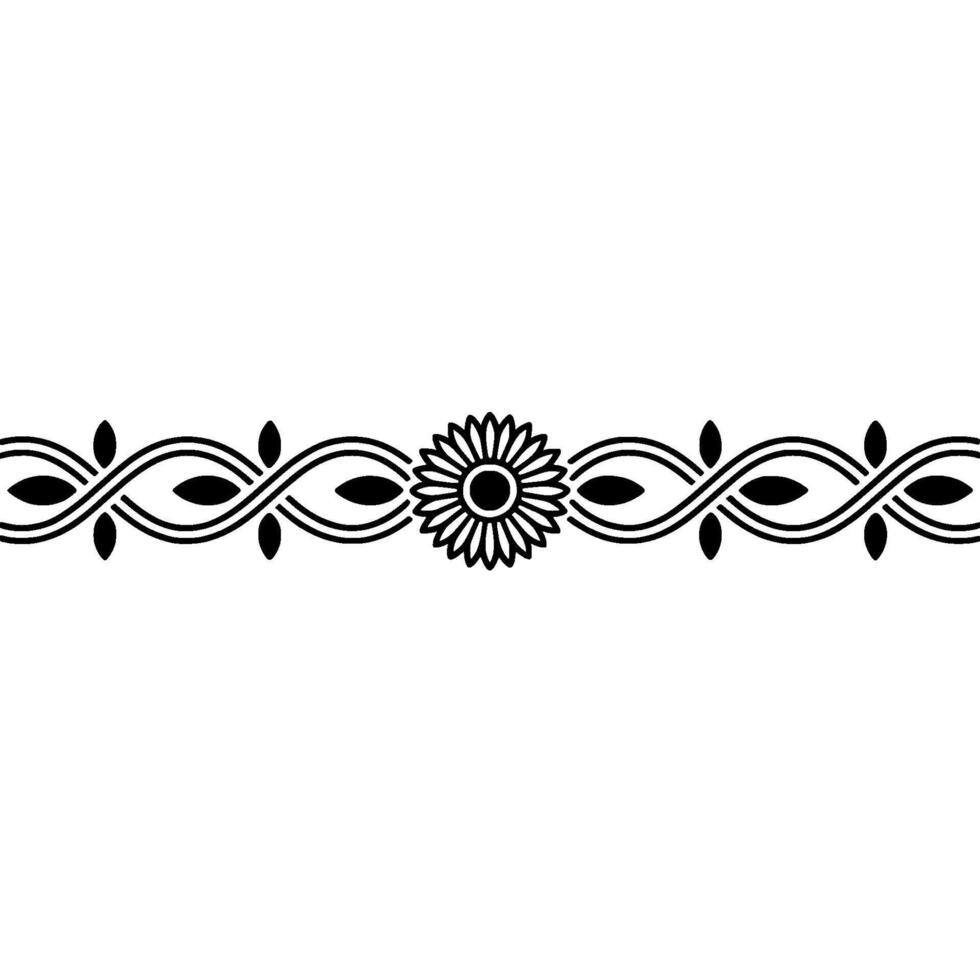 Floral Border , Decorative Element, Minimalist Style vector