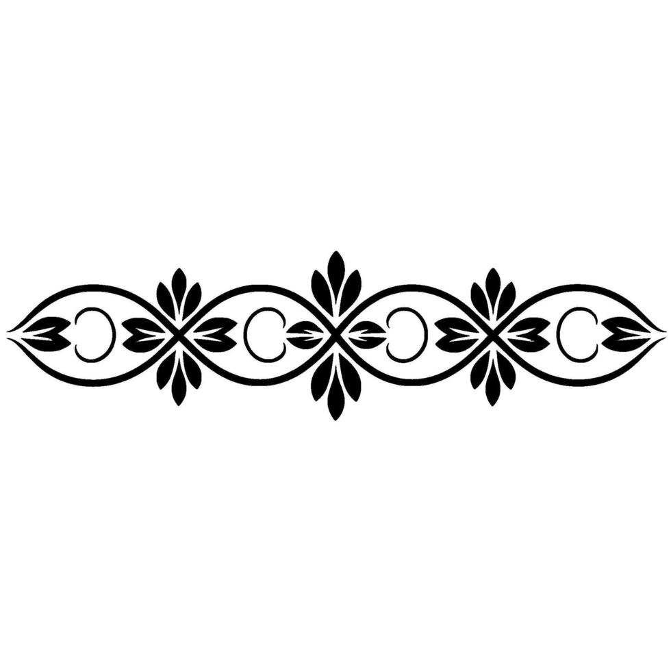 Black Decorative Border on White Background vector
