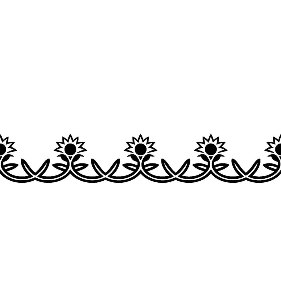 Simple Sunflower Border , Minimalist Elegance vector