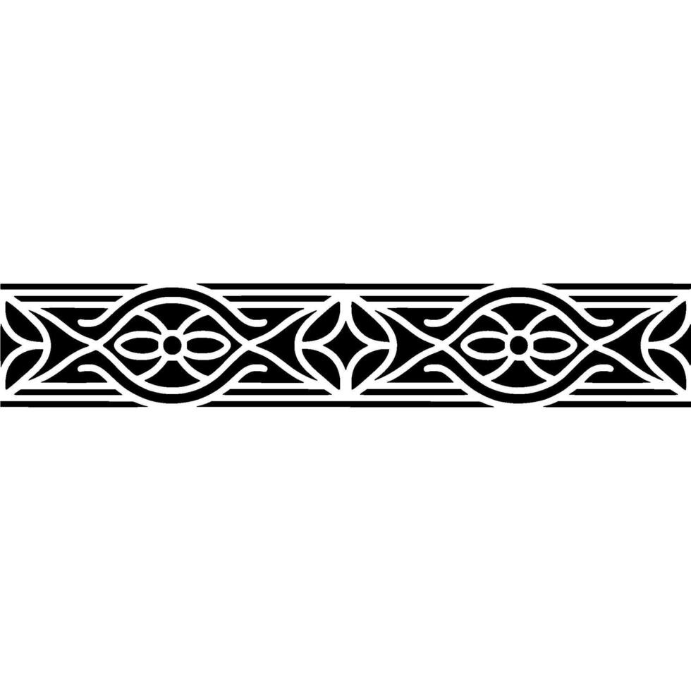 Elegant Ornamental Border - Black White vector