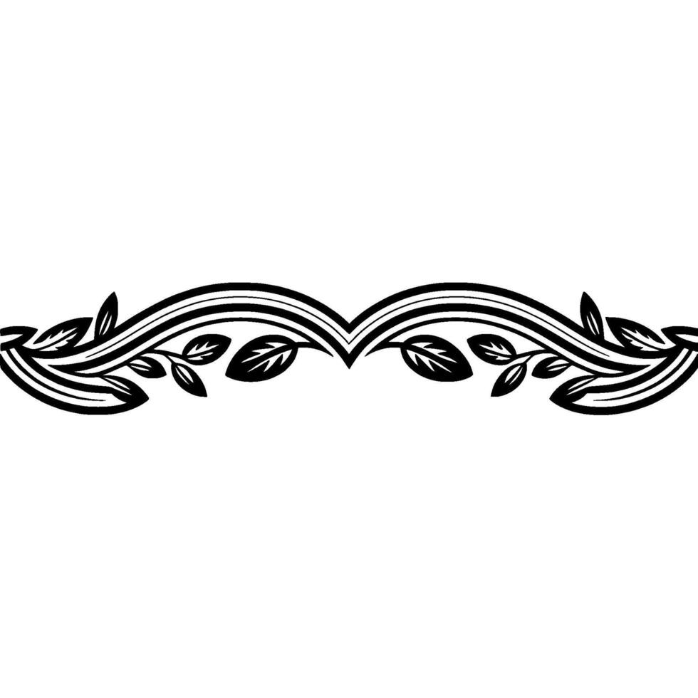 Elegant Black- and White Floral Border vector