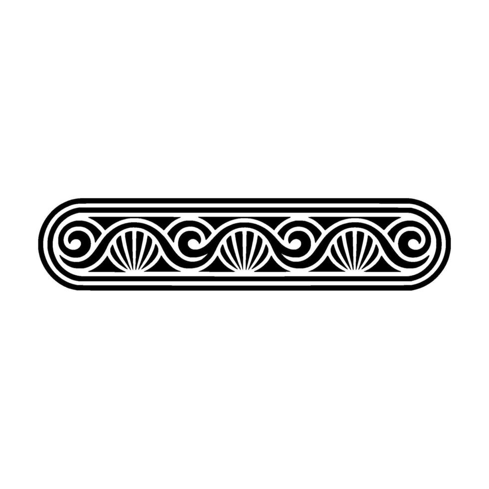 Elegant Black and White Decorative Border, Element vector