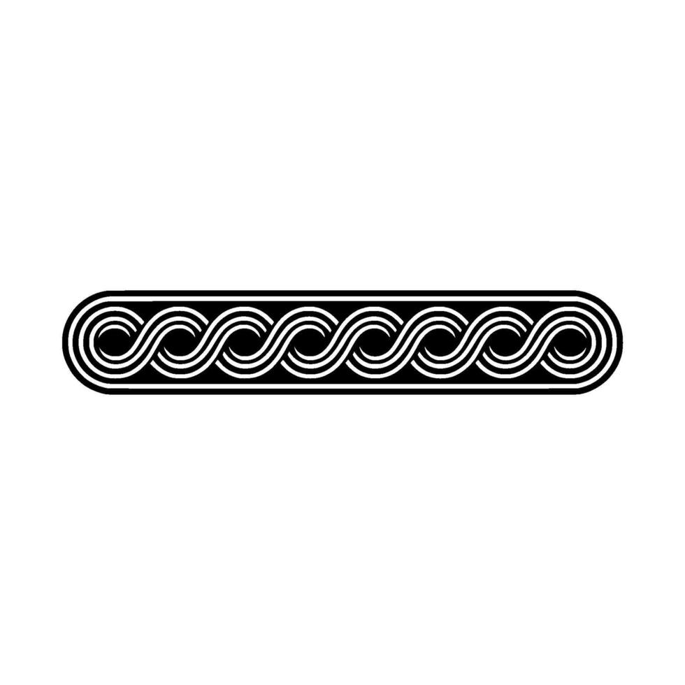 Celtic Knotwork Border in Monochrome, Ornament vector