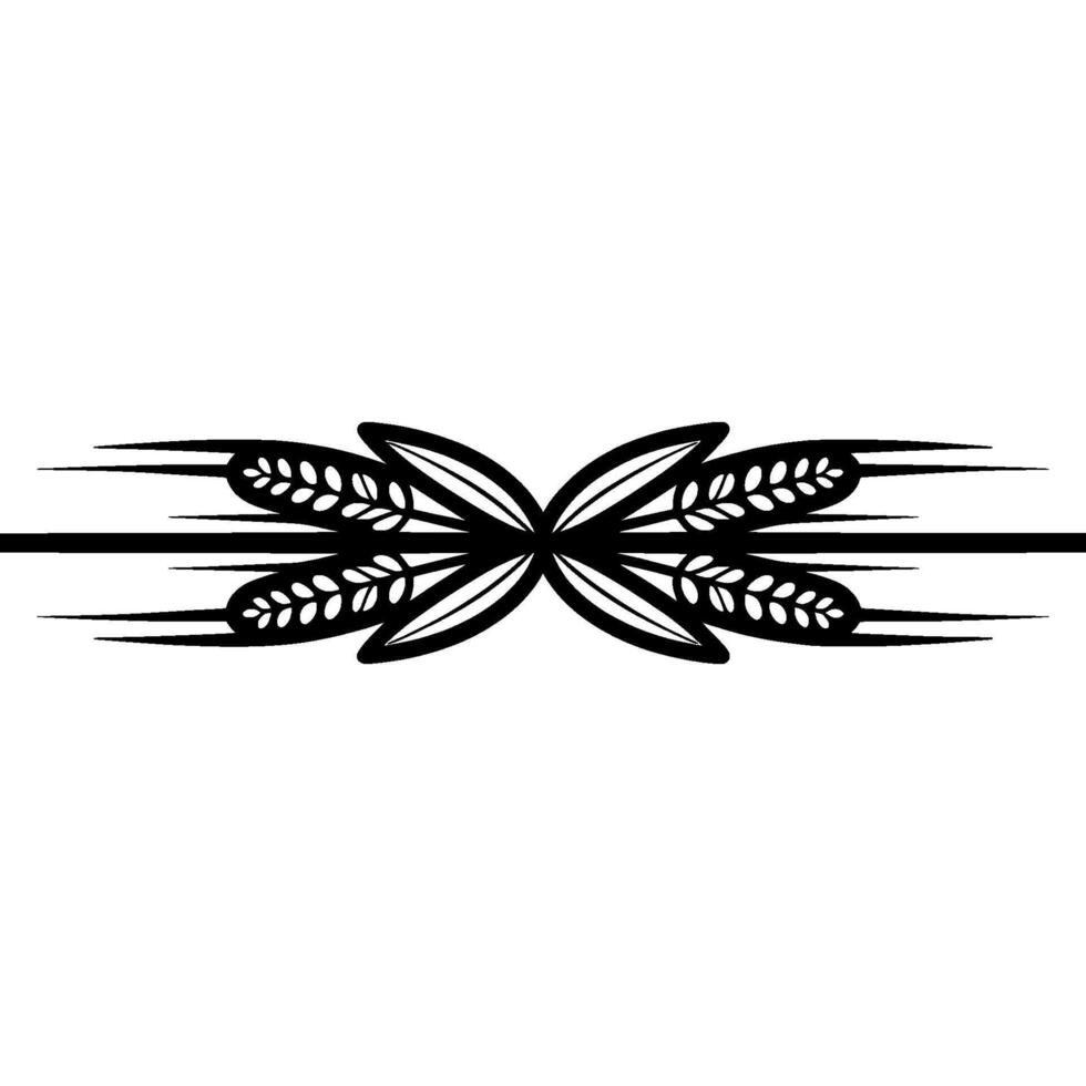 Elegant Floral Art Deco Border on White, Decorative vector