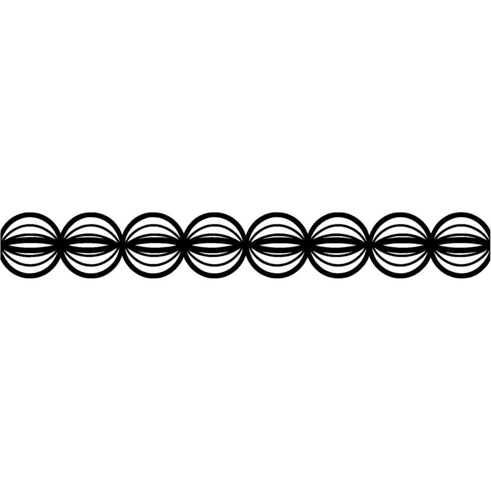 Minimalist Black and White Ornamental Border, Decorative Element, Seamless vector