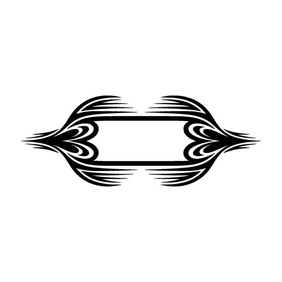 Ornamental Frame in Black White, Abstract vector