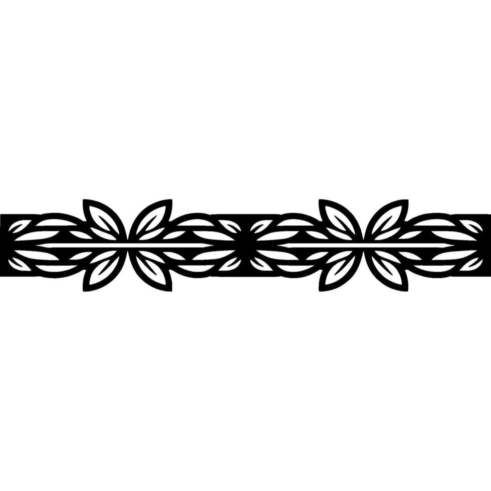 Elegant Leaf Border Minimalist Floral on White vector