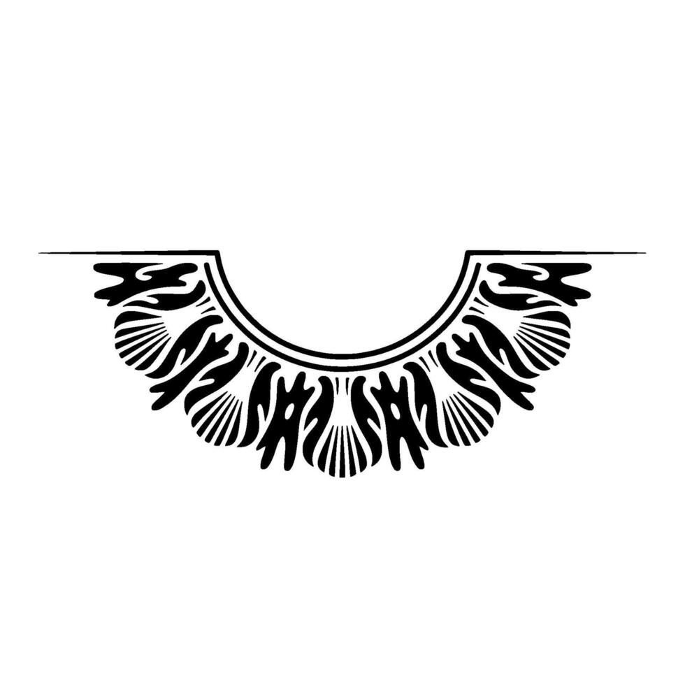 Ornate Black White Art Deco Border Element vector