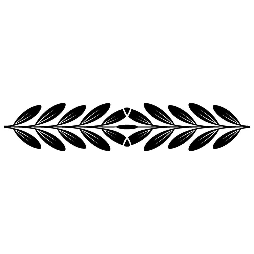 Minimalist Olive Branch , Black and White, Elegant vector