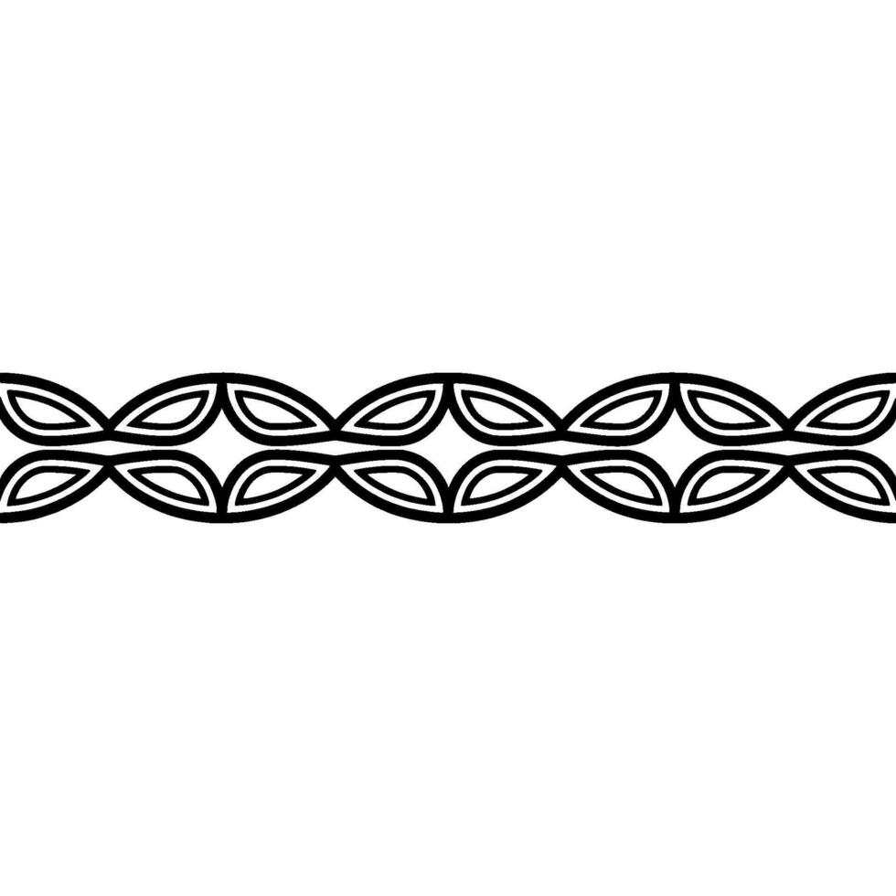 Minimalist Geometric Border Pattern, Black on White, Decorative Element vector
